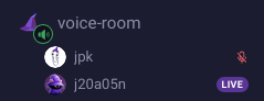 A voice room in WizardChat