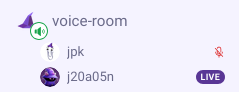 A voice room in WizardChat